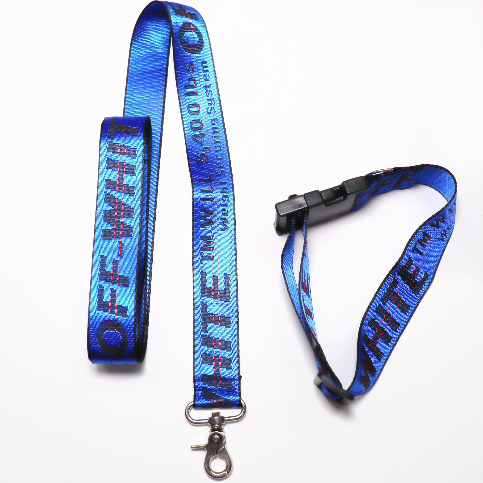 Blue Off White Collar Leash I 90 Bullies Accessories