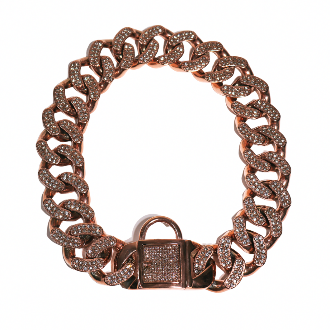 Rose Gold Diamond Collar (Leash sold separate)