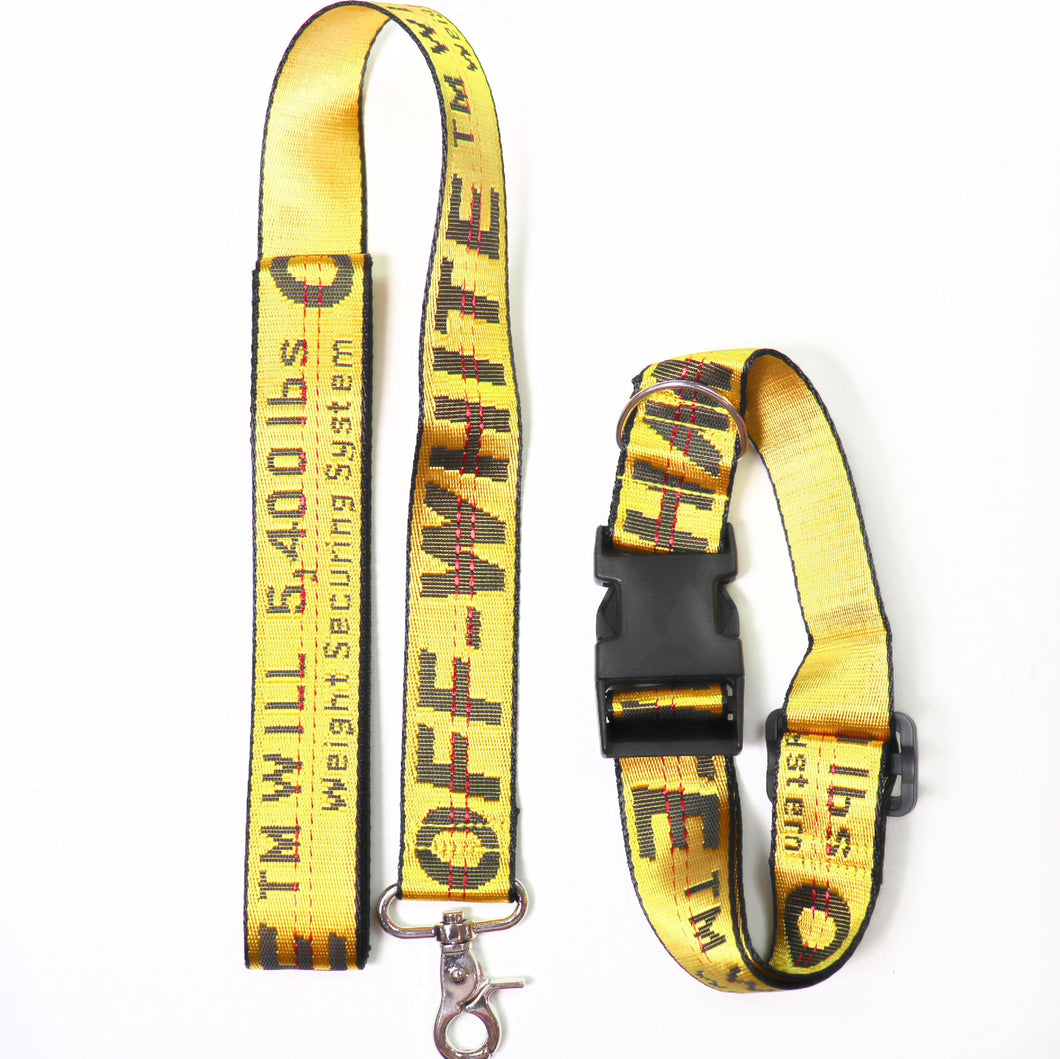 Yellow Off-White Collar + Leash